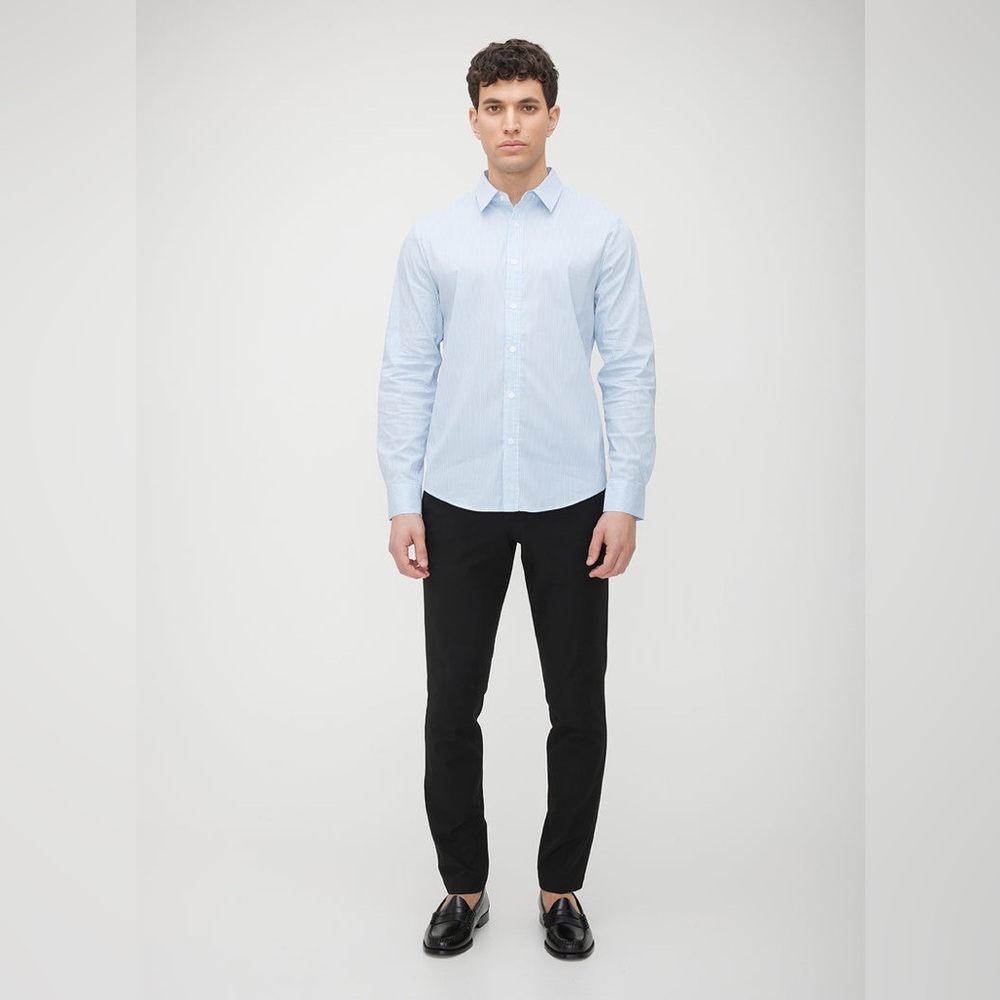 Kit and Ace Acadia Long Sleeve Poplin Shirt Navy Blue Size XL - Picture 5 of 9